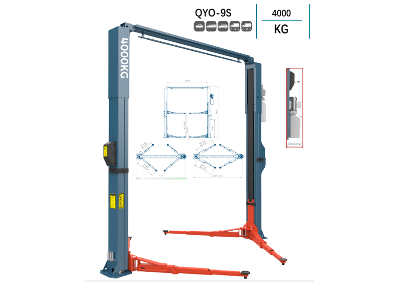 Electro Hydraulic two-post lift QYO-9S
