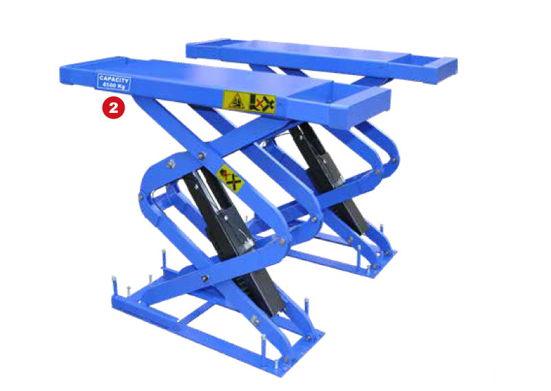 In ground small platform scissor lift
